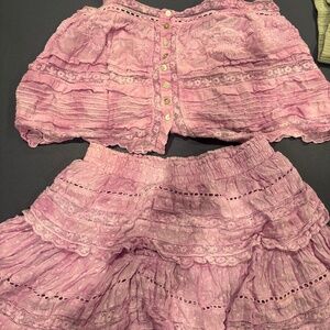 Love shack fancy skirt set
